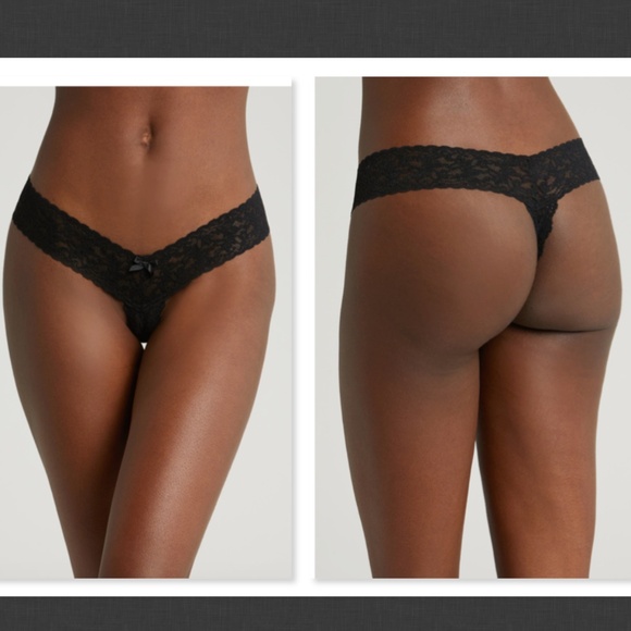 NEW Hanky Panky Signature Lace Low Rise Crotchless Thong One Size - Picture 1 of 11